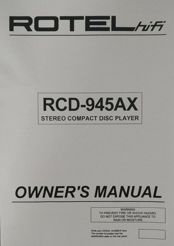 Rotel rcd 945ax - compact, disc